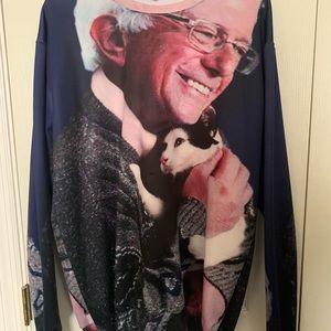 Bernie Sanders holding a cat long sleeve shirt